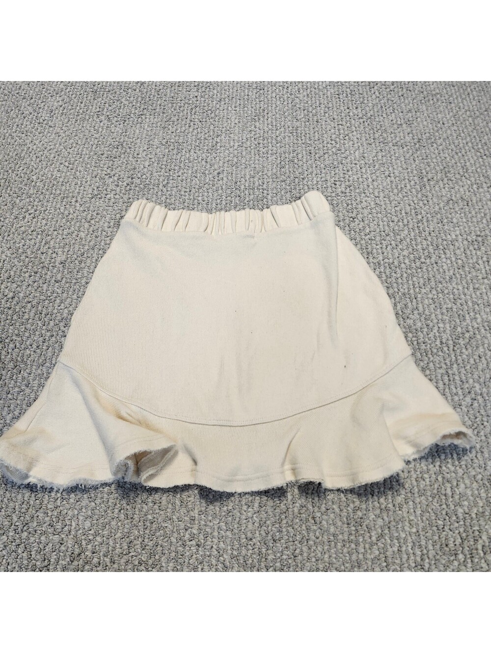 Free People Beach Cream Knit Flounce Hem Skirt Size Small - Picture 5 of 7